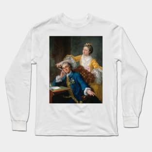David Garrick with his wife Eva-Maria Veigel, "La Violette" or "Violetti" by William Hogarth Long Sleeve T-Shirt